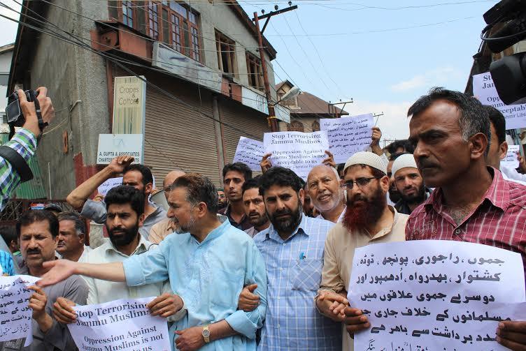 Front protest against ‘terrorizing’ Jammu Muslims