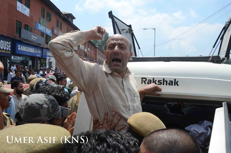 AIP protests against Rajouri incident in Lal Chowk