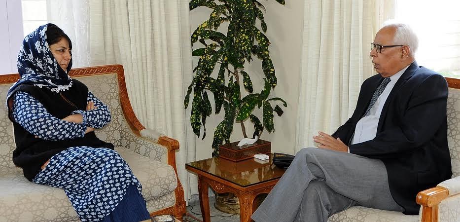 Mehbooba meets Governor