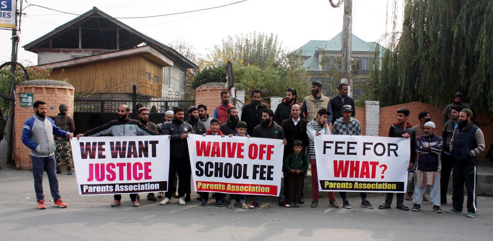 Outside Edu Minister’s residence,