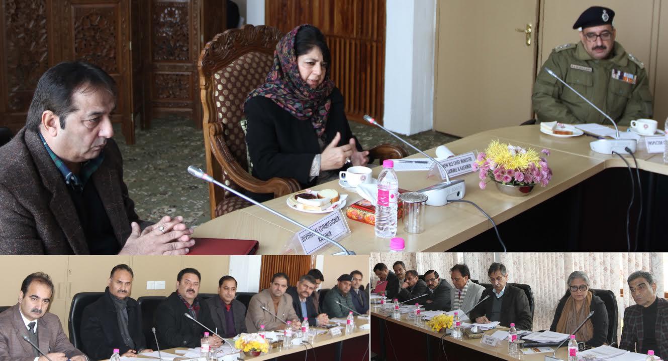Don’t let winter season become impediment in works’ execution: Mehbooba tells officers