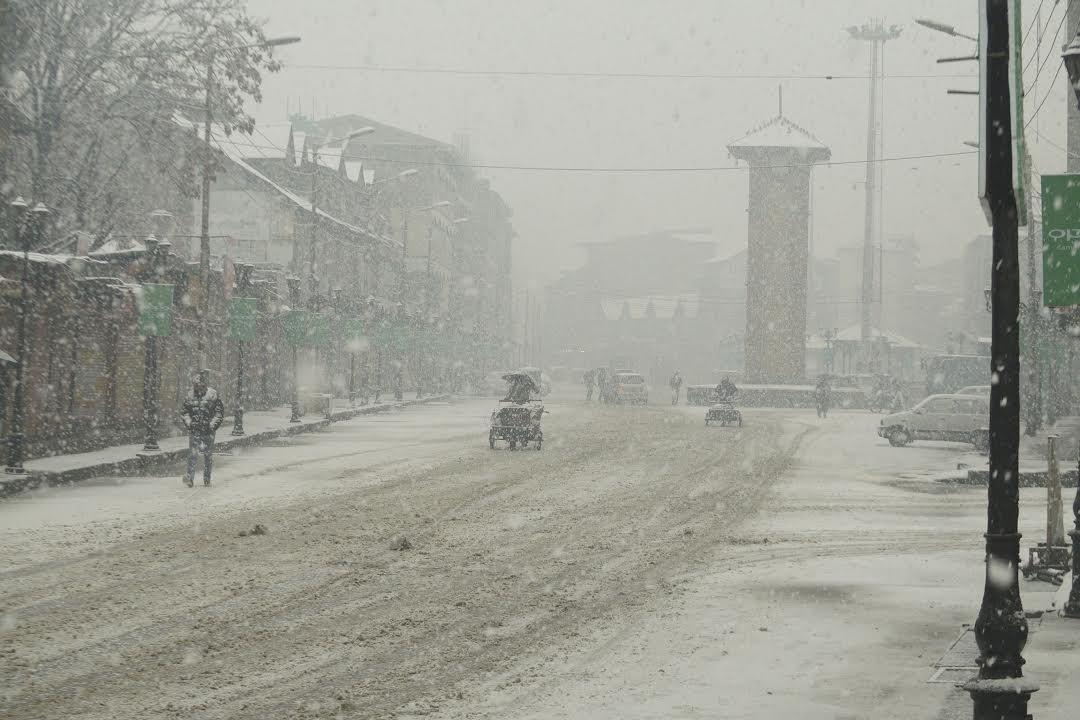 After four inch snowfall;