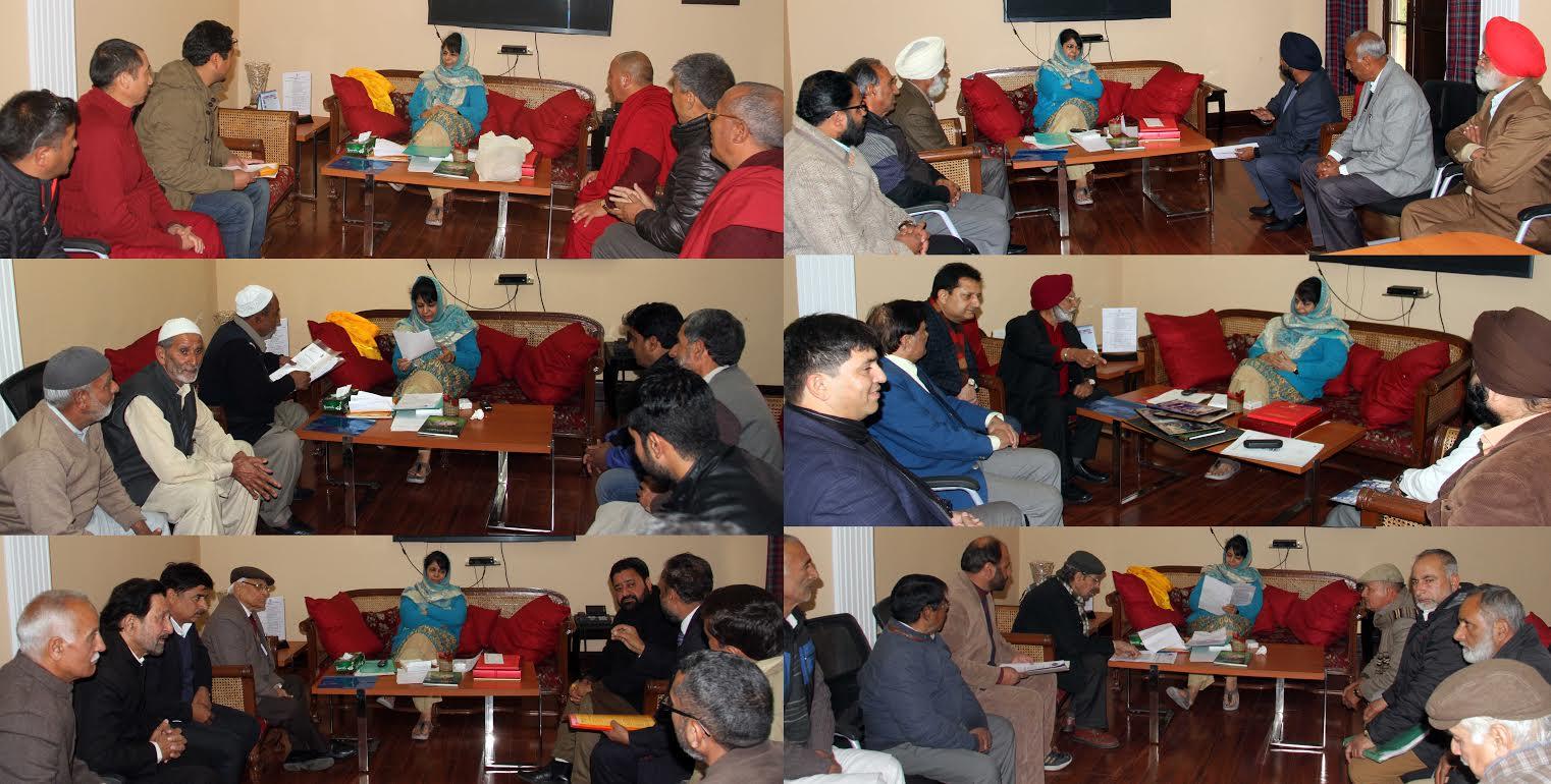 Deputations, individuals call on Mehbooba