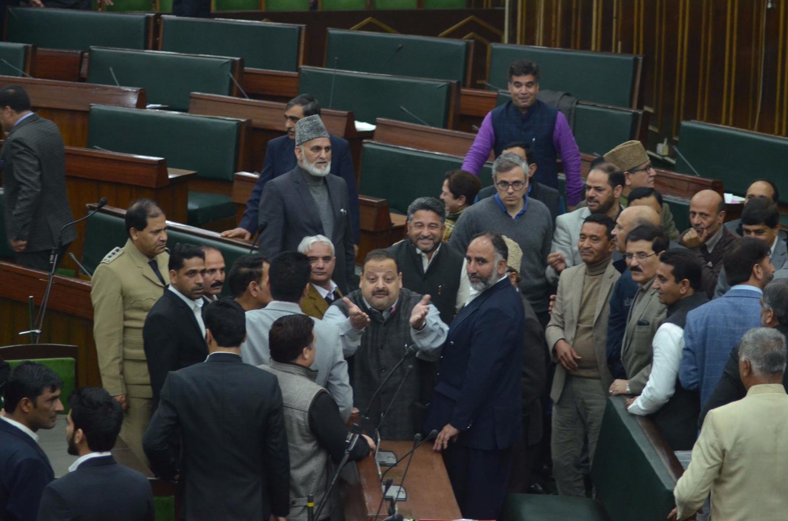 Assembly adjourned for the day over pandemonium on CM’s article 370 remark