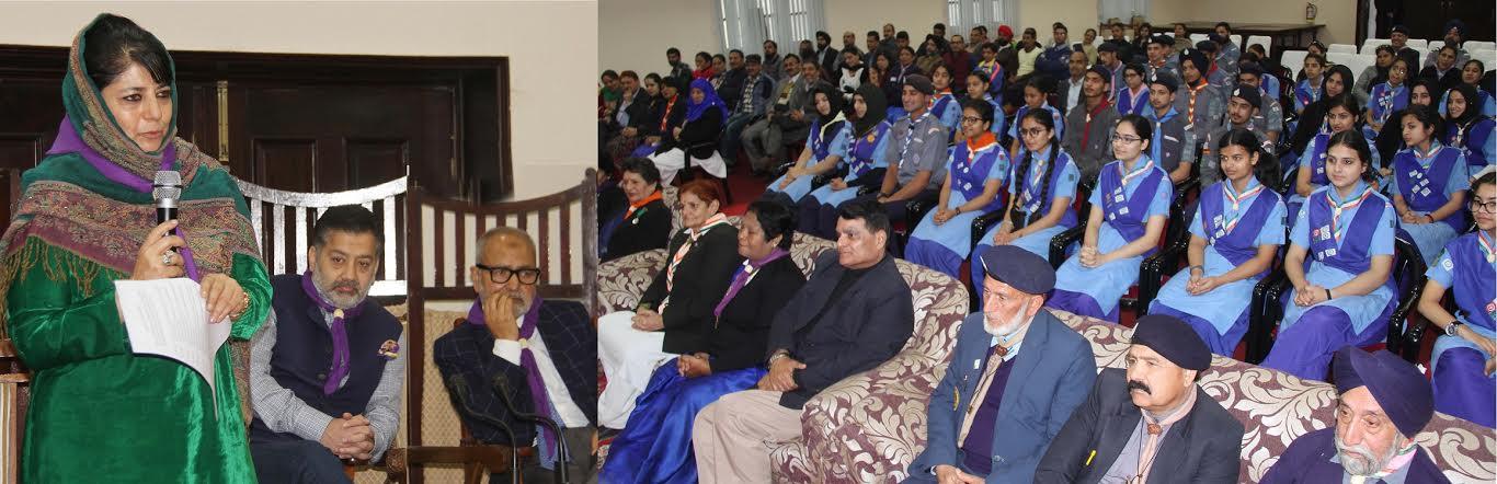 Mehbooba appreciates role of scouting movement, says youth development is Govt’s priority