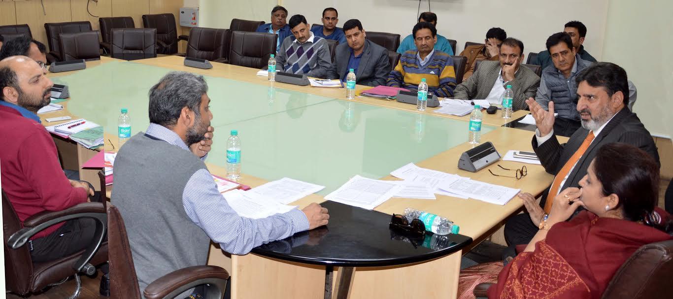 Altaf Bukhari reviews functioning, performance of School Edu Deptt