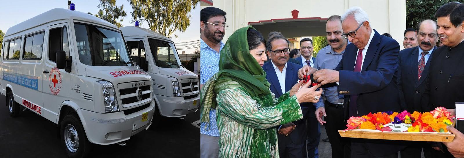 Governor presents Ambulances to Chief Minister