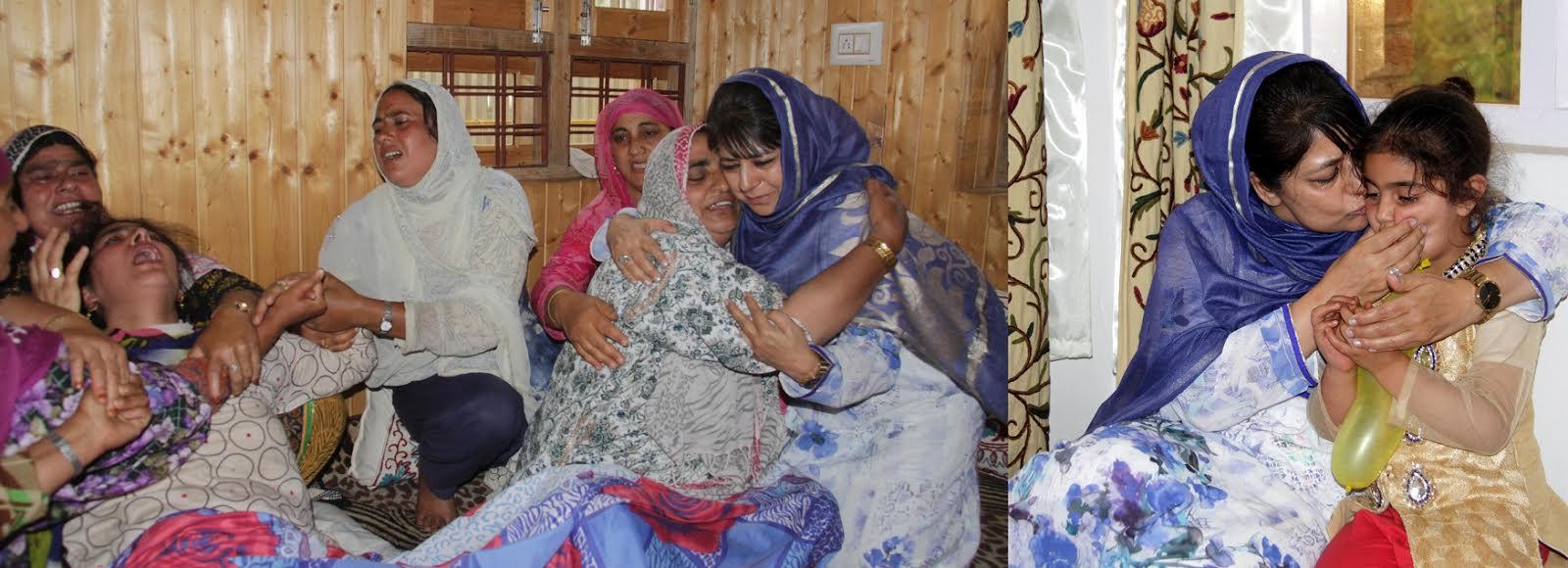 CM visits bereaved family of slain police officer