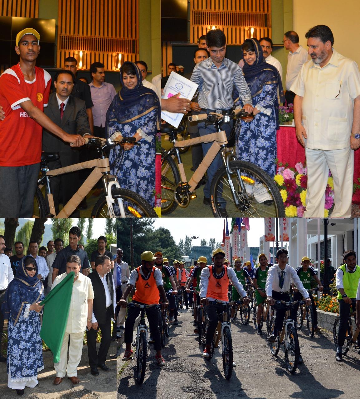Mehbooba launches ‘All Terrain Bike’ scheme for boys