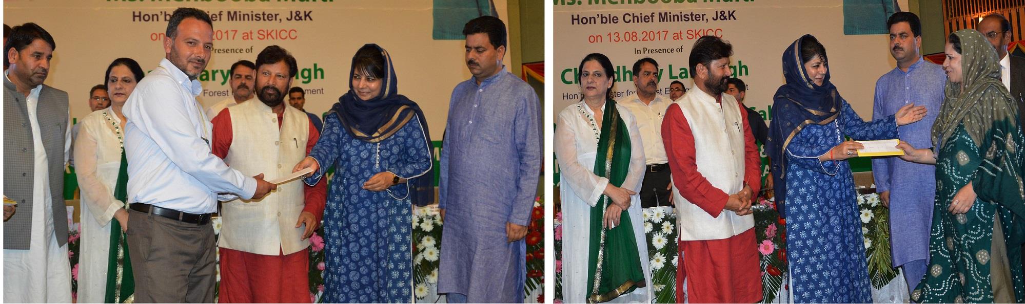 Mehbooba hands over engagement orders to 534 forestry graduates