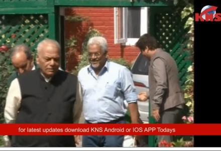 Yashwant Sinha-led team calls on NC’s Farooq, Omar