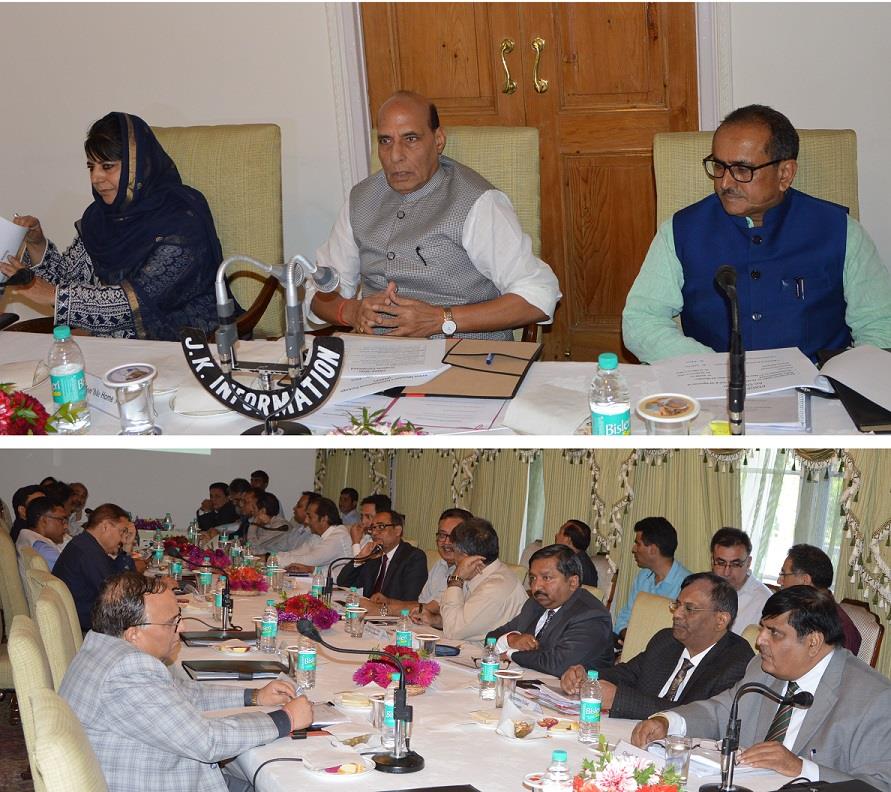 Rajnath, Mehbooba review progress of Rs 80000 cr PMDP