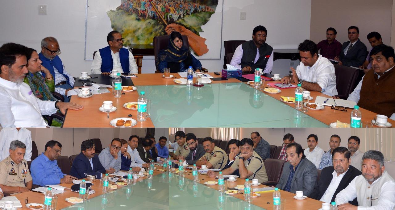Mehbooba directs regulated supply of power, drinking water, food grains during Muharram
