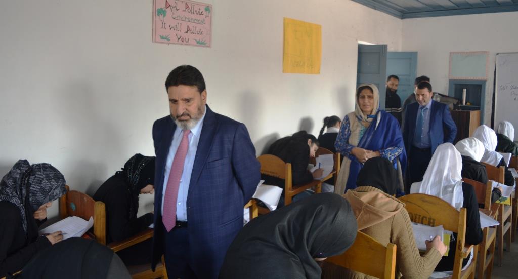 Altaf Bukhari conducts surprise visit of examination centers