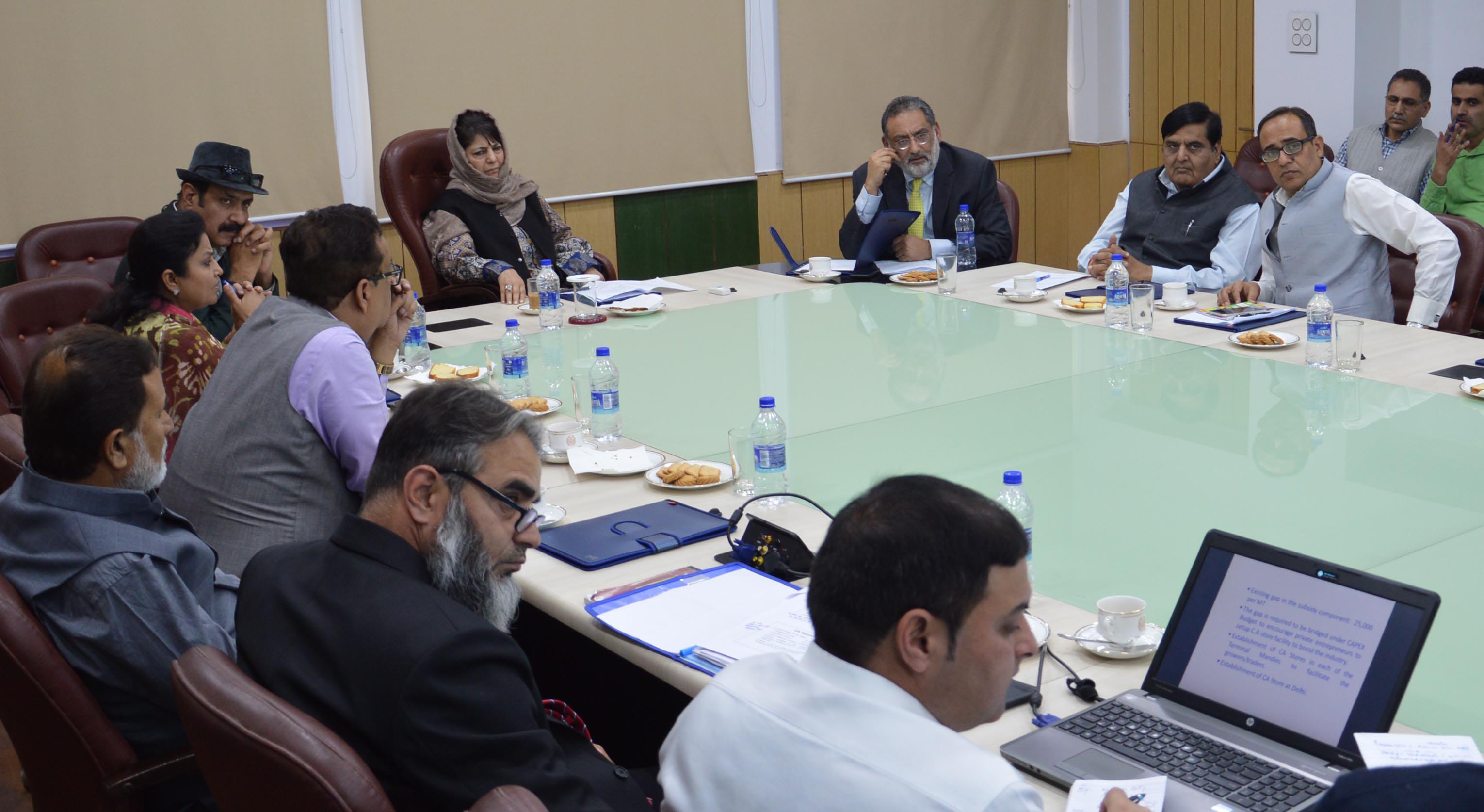 Mehbooba stresses on enhanced allocation to Horticulture sector