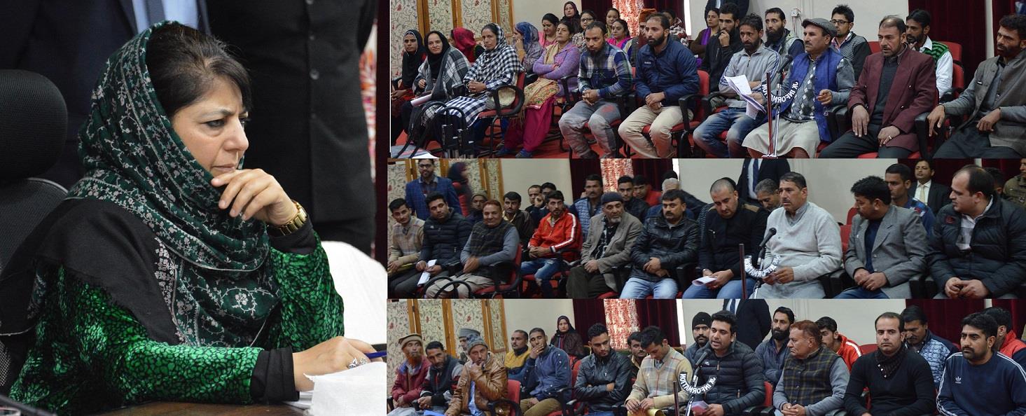 On the second leg of her Chenab region visit, Mehbooba convenes grievances redressal camp at Doda