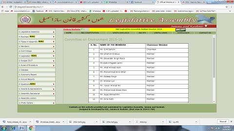 Obsolete content dominates JK Legislative Assembly’s official website