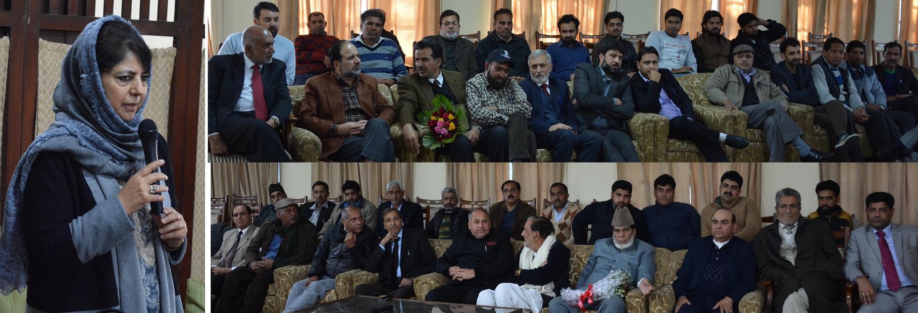 Legislators, ex legislators of Pahari community meet Mehbooba, thank her for the historic decision
