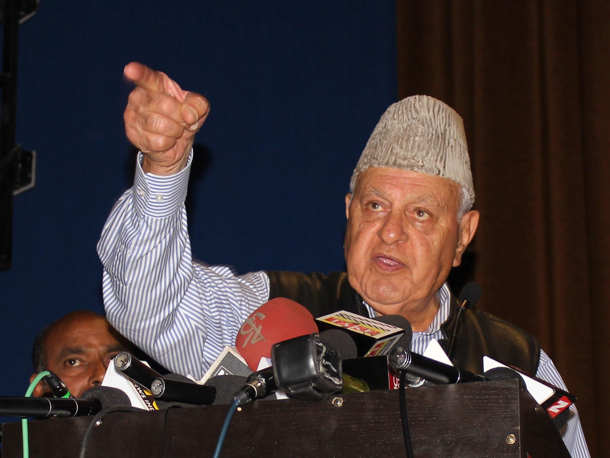 Dividing people on religion dangerous for unity: Farooq Abdullah