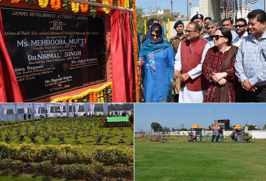 CM throws open Maharaja Hari Singh Park at Jammu, unveils his statue