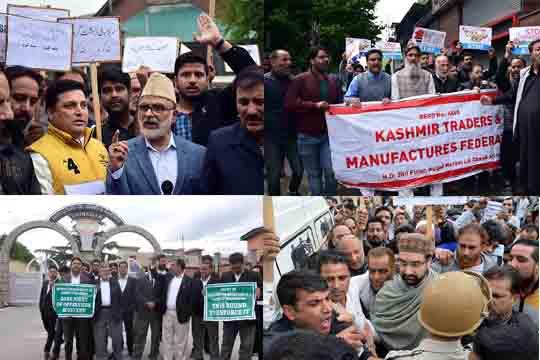 Shopian carnage: Political parties, traders, lawyers hit streets