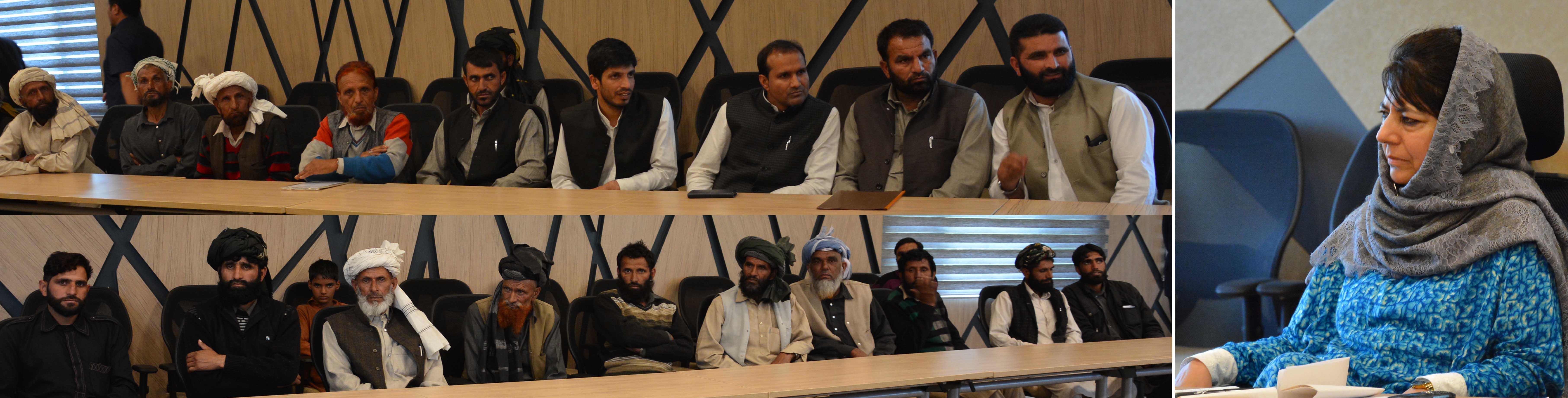 Gurez deputation meets Mehbooba, thanks her for sanctioning college at Tulail