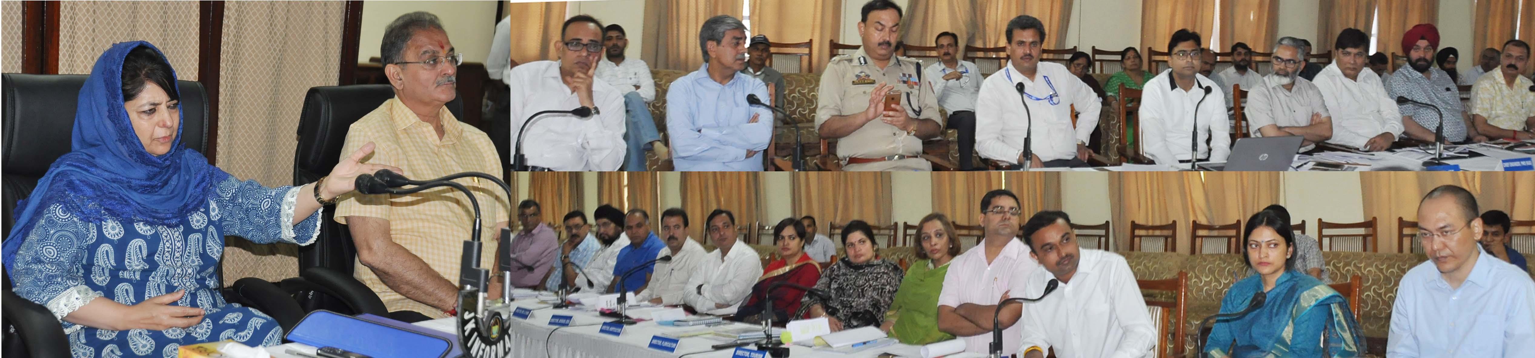 Mehbooba reviews pace on key Jammu dev projects, asks for sticking to completion timelines