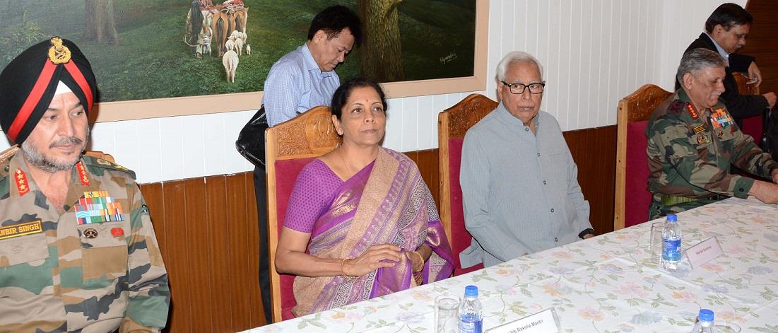Governor, Union Defence Minister review security management with Civil, Army, Police top brass