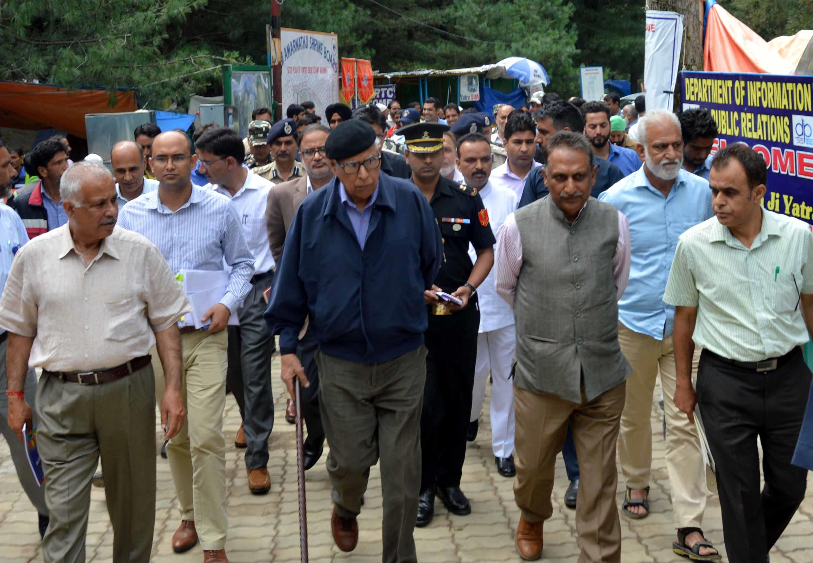 Governor visits Nunwan Yatra Base Camp