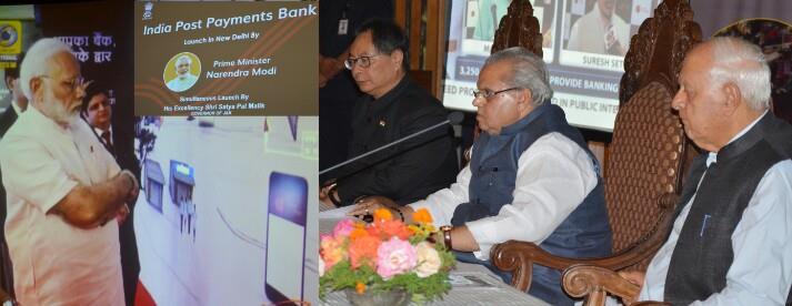 Governor launches India Postal Payments Bank in J&K