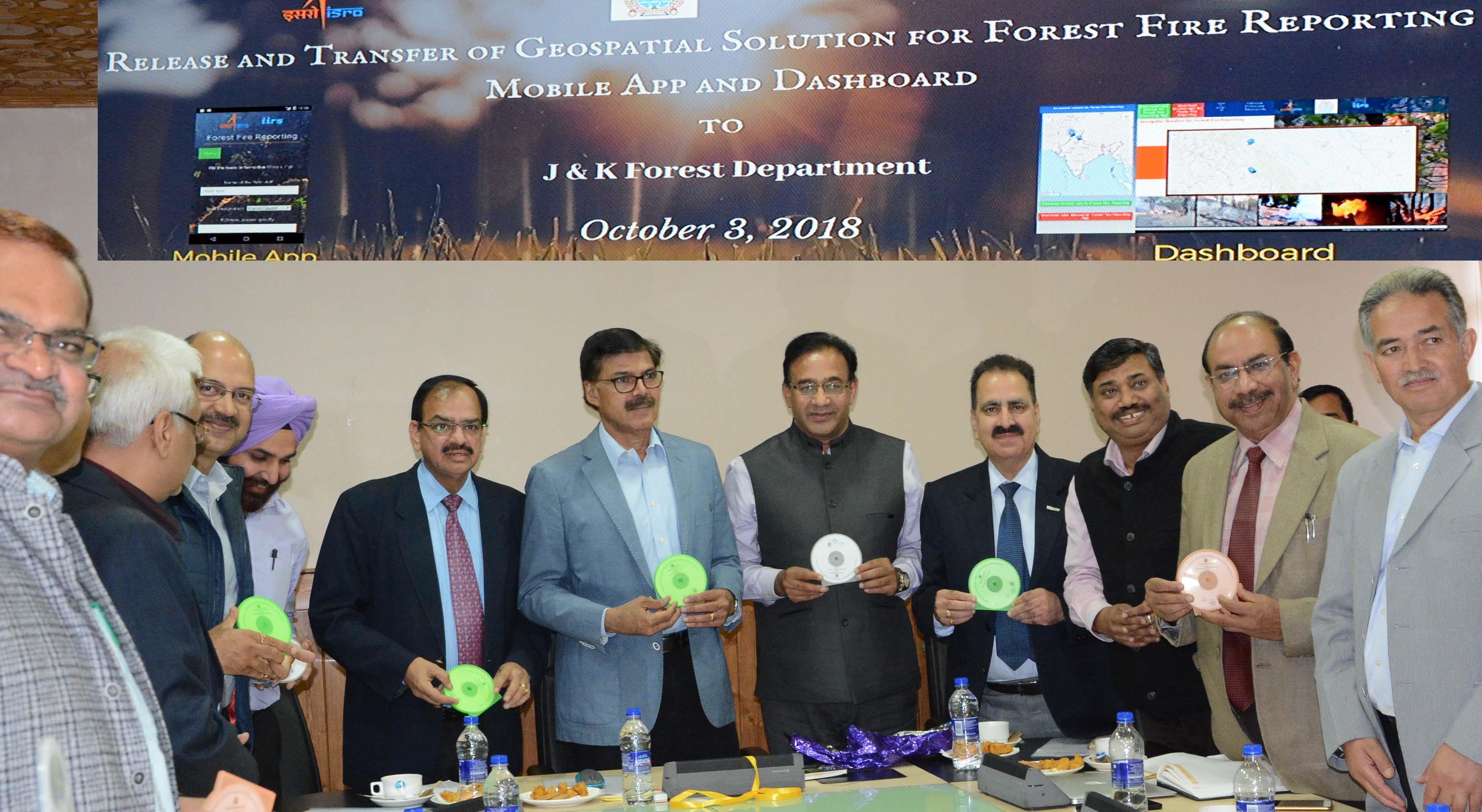 Advisor Kumar launches Forest Fire Reporting Mobile application