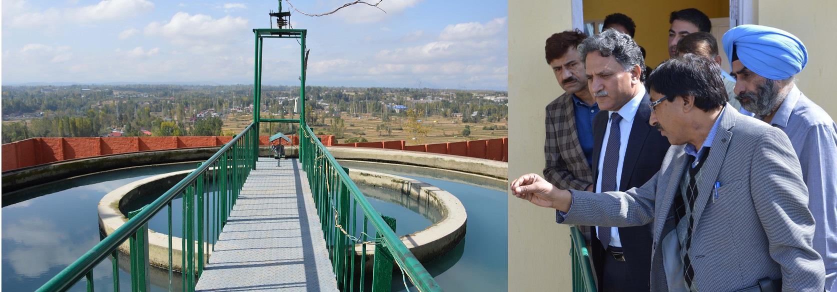 Advisor Ganai inspects functioning of Ompora water supply scheme