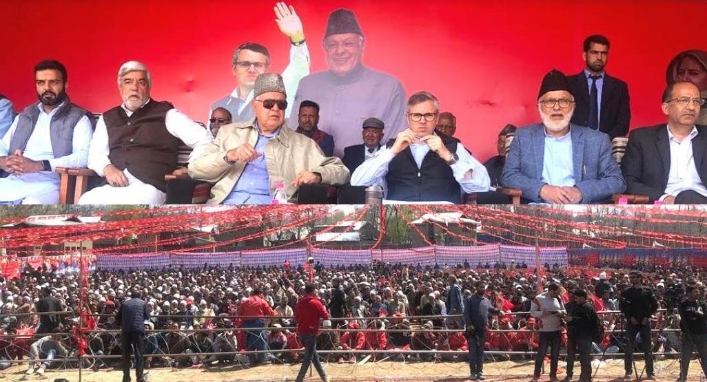 Until Hal flutters in our state no one would dare to fiddle with integrity, identity of J&K: Farooq Abdullah