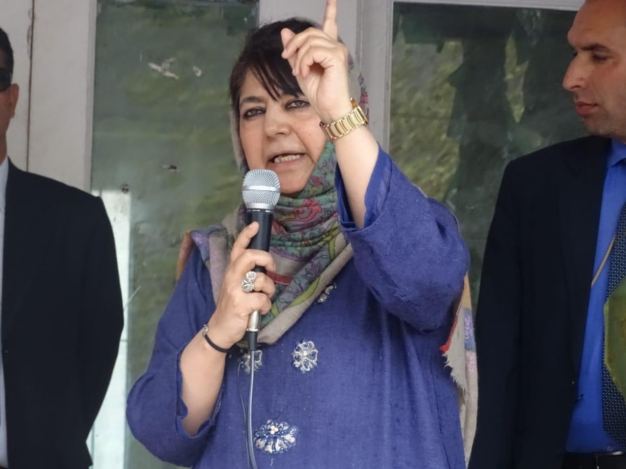 Defeat proxies in Kashmir, save state’s Muslim majority character: Mehbooba