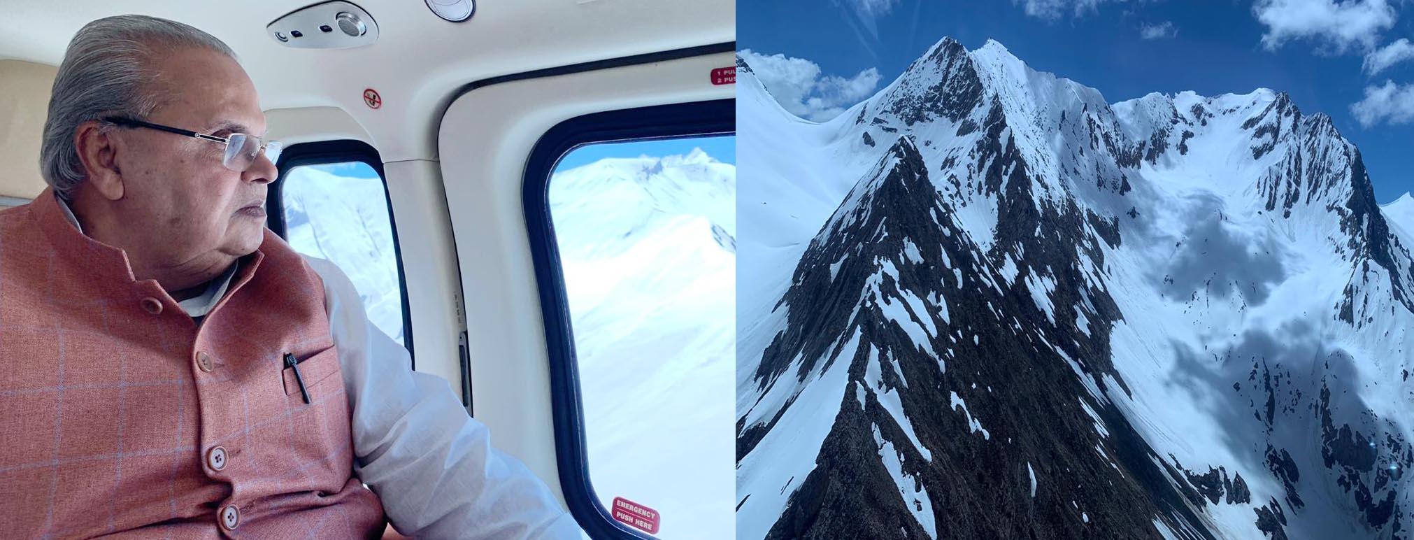 Governor undertakes aerial reconnaissance of Amarnath Yatra routes