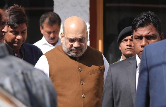 Amit Shah chairs party meet in SKICC