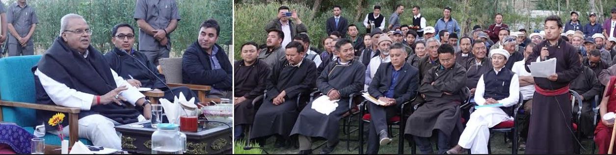 Governor visits Nubra, holds public meeting