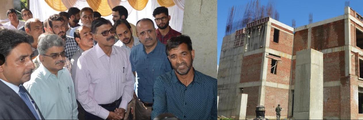Advisor Kumar inspects progress of dev works at GMC Anantnag, Nursing College