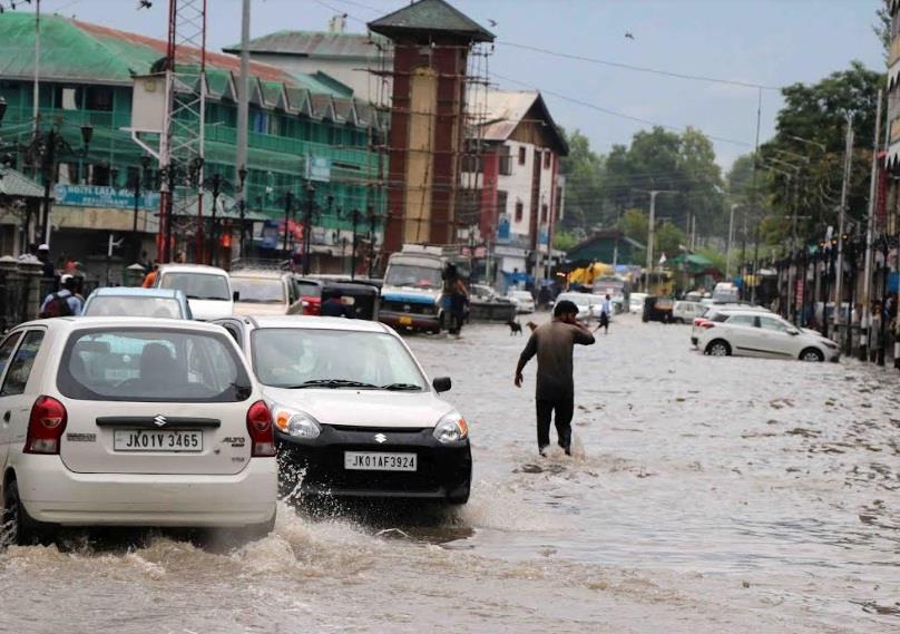 Rains submerge Srinagar parts, expose poor drainage system