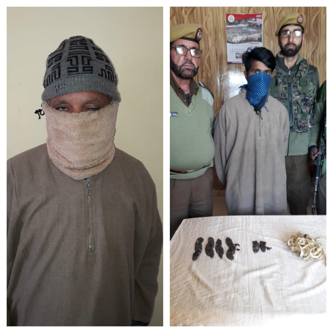 Two drug peddlers arrested in Handwara, contraband substance, weighing machine seized: Police