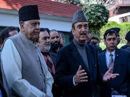 Senior Congress leader Gh Nabi Azad meets Dr Farooq