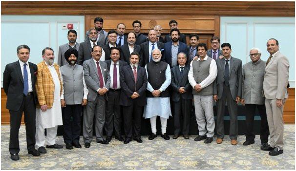 Bukhari led Apni party delegation calls on Modi