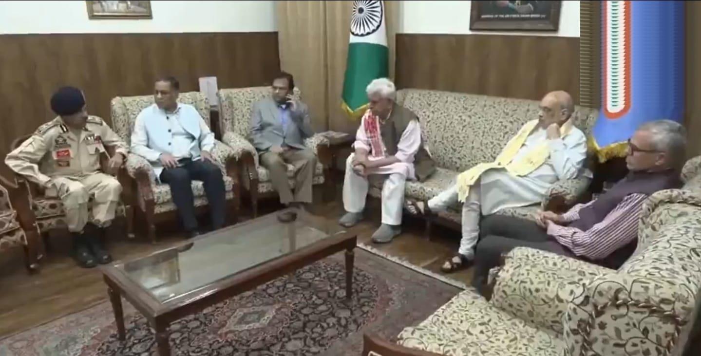 CM Omar Abdullah Briefs HM Amit Shah in Srinagar on Pahalgam Terror Attack