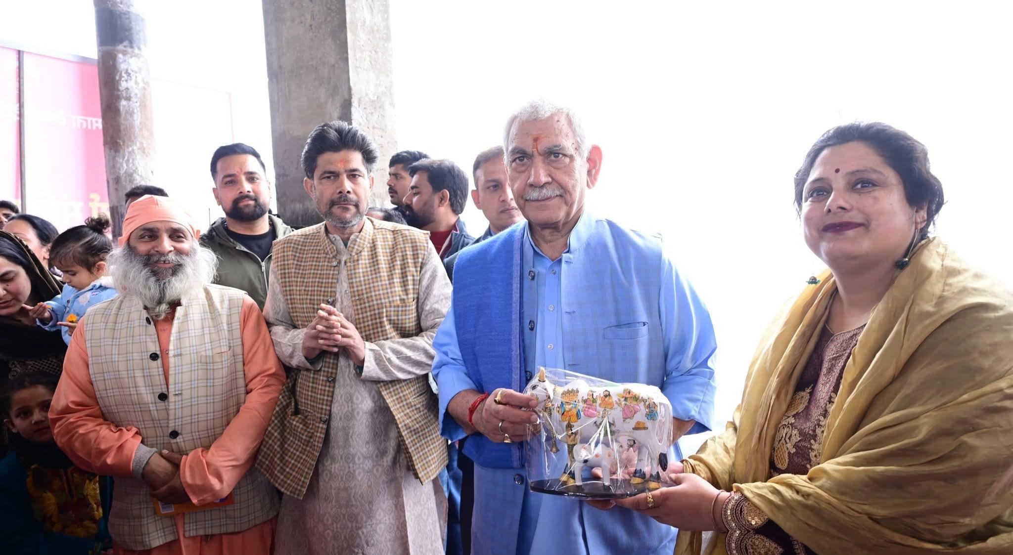 LG Sinha lays foundation of Rs 31.51 cr Shankaracharya temple in Katra
