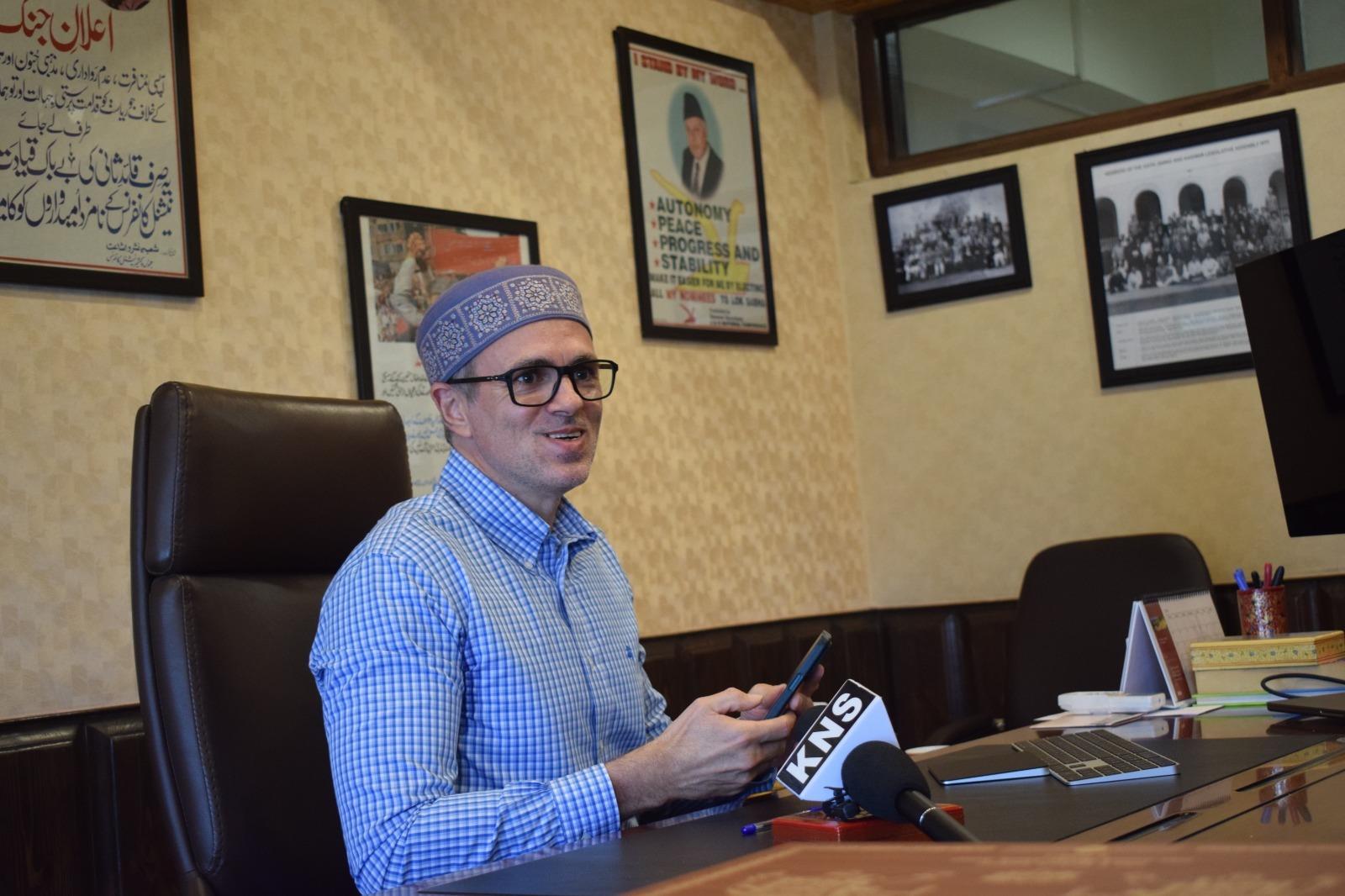 CM Omar Abdullah greets people on Eid-ul-Adha