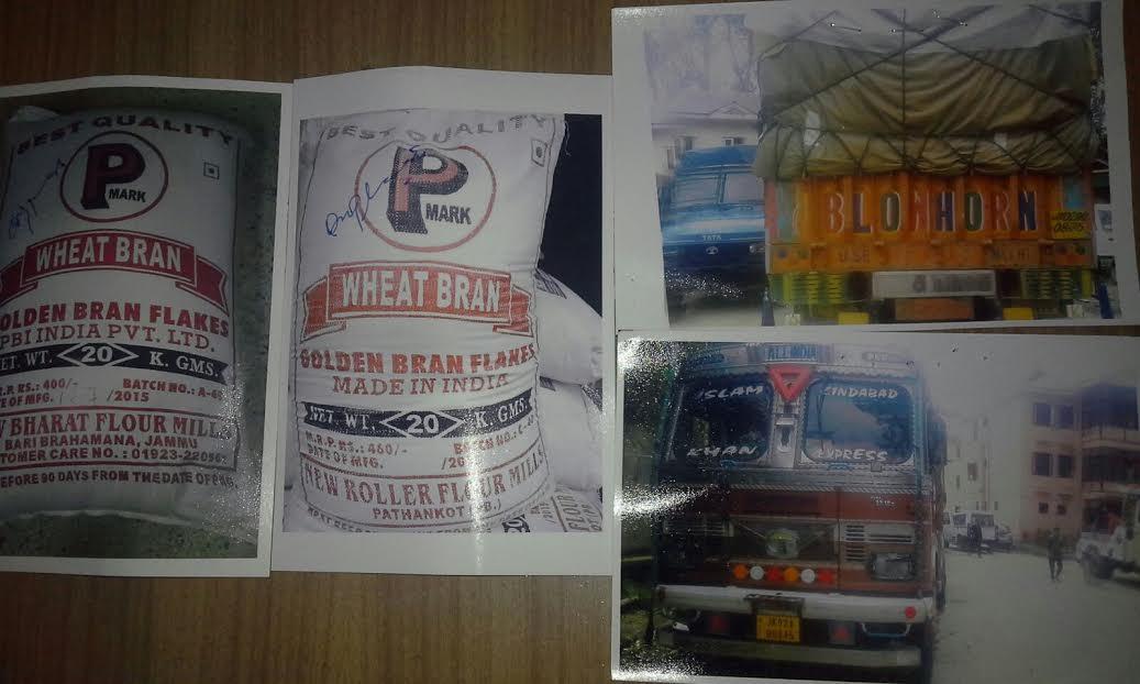 Police seizes two trucks laden with counterfeit wheat bran in Anantnag, arrest two