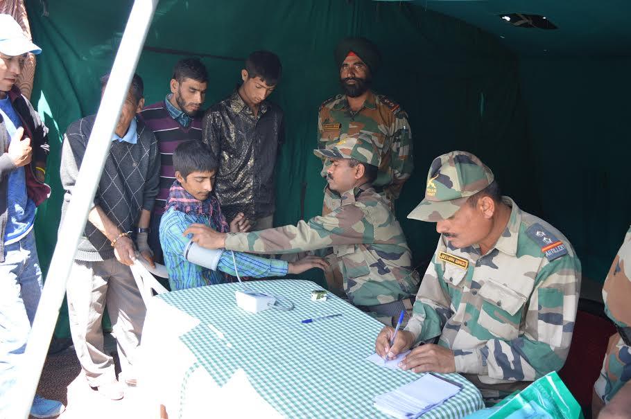 Army organises medical camp at saspol village, distributes furniture for community centre at sumdhachun village