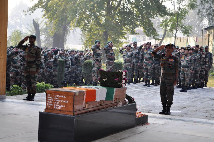 Army pays homage to slain soldier