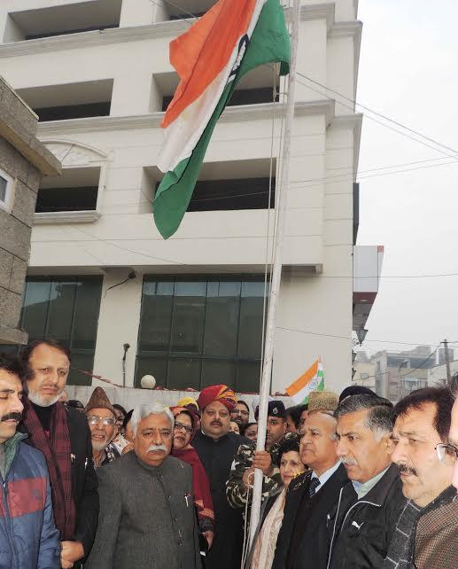 Rana unfurls tricolour at Sher-e-Kashmir Bhavan