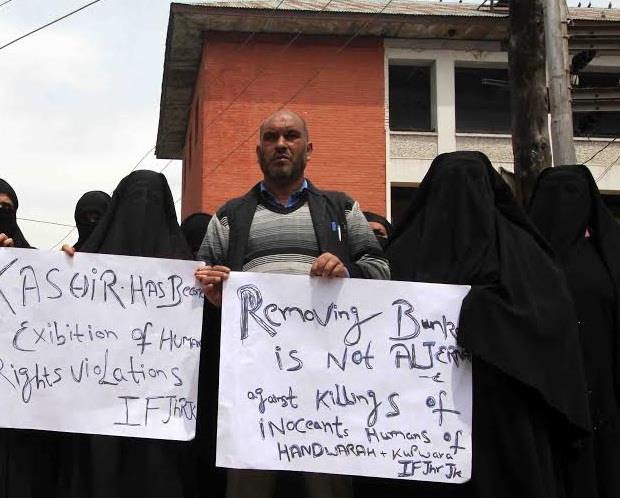 IFJHRJK protests against human rights violations